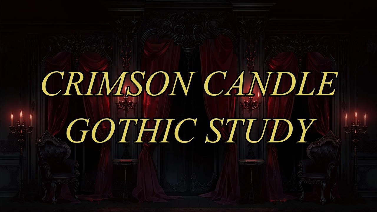 Crimson Candle Study Room – Gothic Focus Music | Nocturne Manor (2 Hours)
