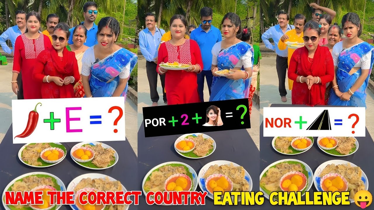 Name The Correct Country 🤔| Egg Curry And Paratha Eating Challenge 😛| Amazing 🔥/ SK Challenge Video