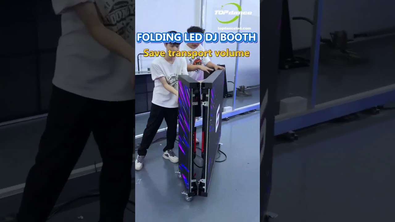 Folding DJ booth is here, your best visual stage #dj #djbooth #shorts #leddisplay