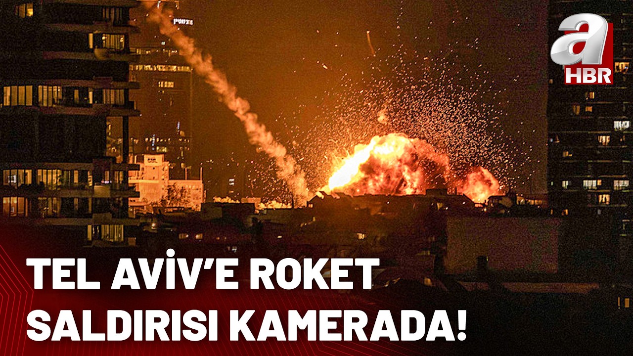 İran f&uuml;zeleri Tel Aviv semalarında! F&uuml;zelerin d&uuml;şme anı kamerada | A Haber