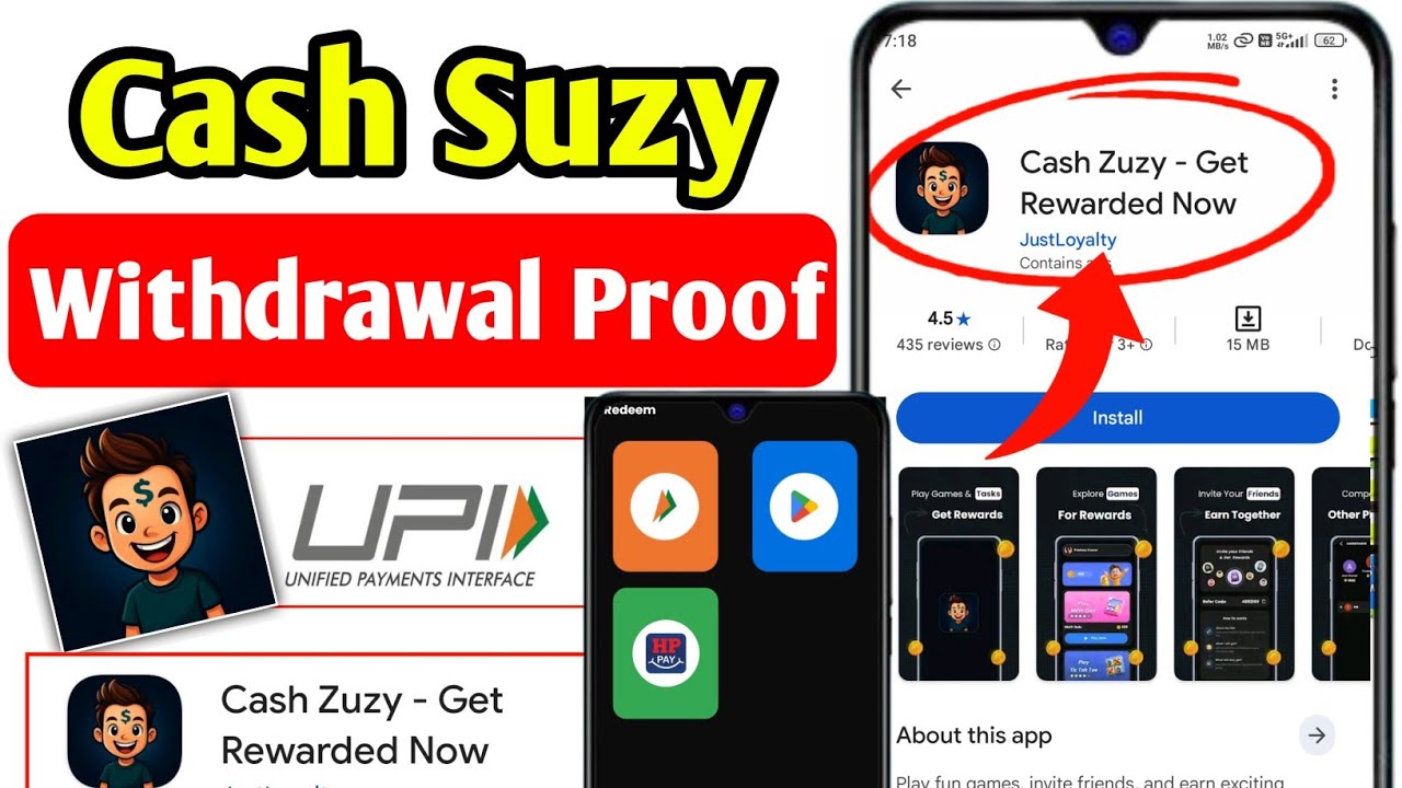 2026 New Earning App Today |( Cashzuzy App )| Best Earning App | Upi Earning App | New Earning App