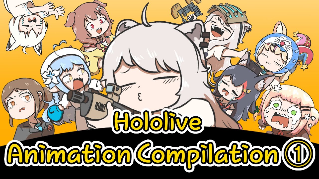 【Hololive】 Hololive Animation Compilation① 【Ebihurai/clip/Animation】