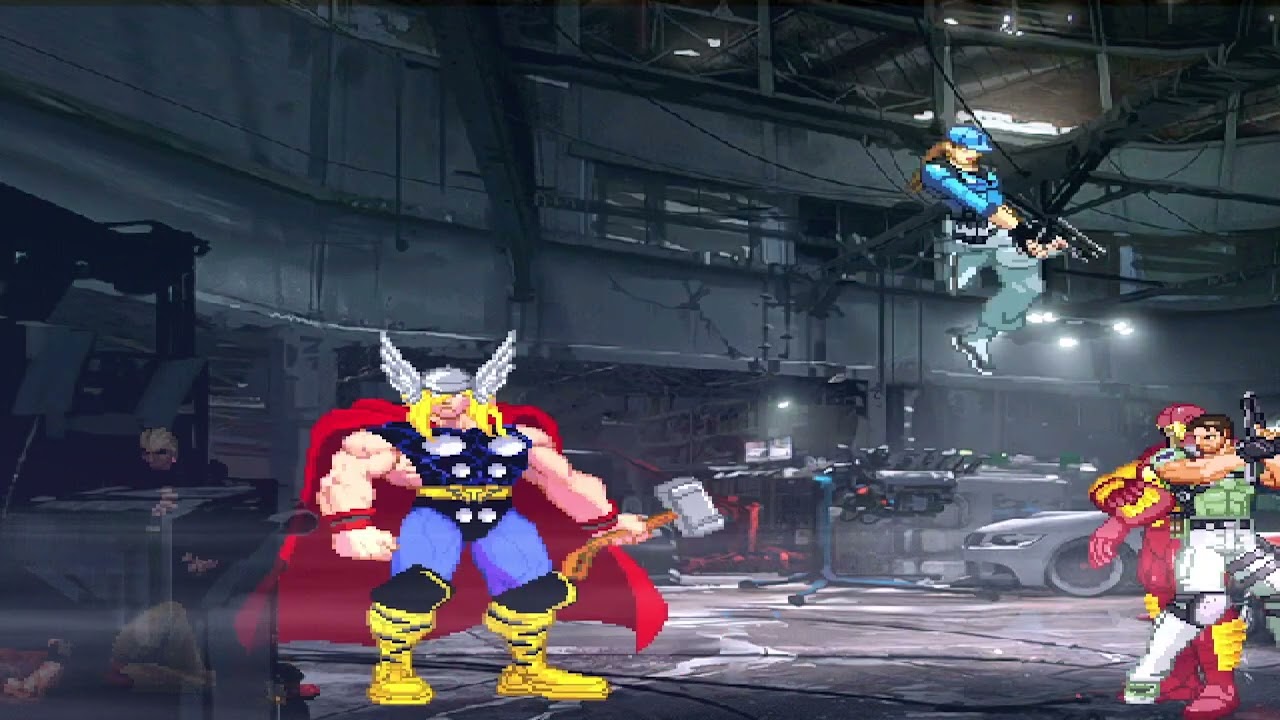 KOF MUGEN Tag Albert wesker Chris Redfield Ironman Thor Vs Batman Leon kennedy Joker Jill Valentine