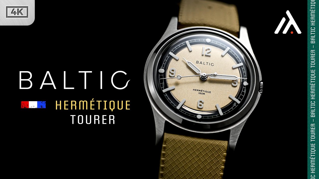 BALTIC - Diseños Retro que Enamoran. Hermetique Tourer Beige - Reloj de campo automático