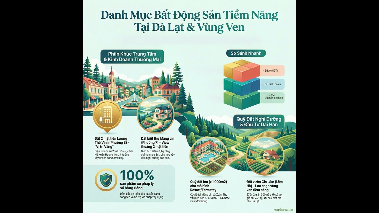 Đà Lạt & Lâm Hà - Mổ Xẻ Quỹ Đất Hai Mặt Tiền, Sổ Hồng Riêng Tại Xuân Thọ & ...