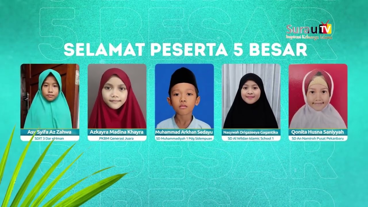 Sambutan Untuk Peserta 5 Besar MHQ Daring Surau TV Ke-6 Tahun 1447 H