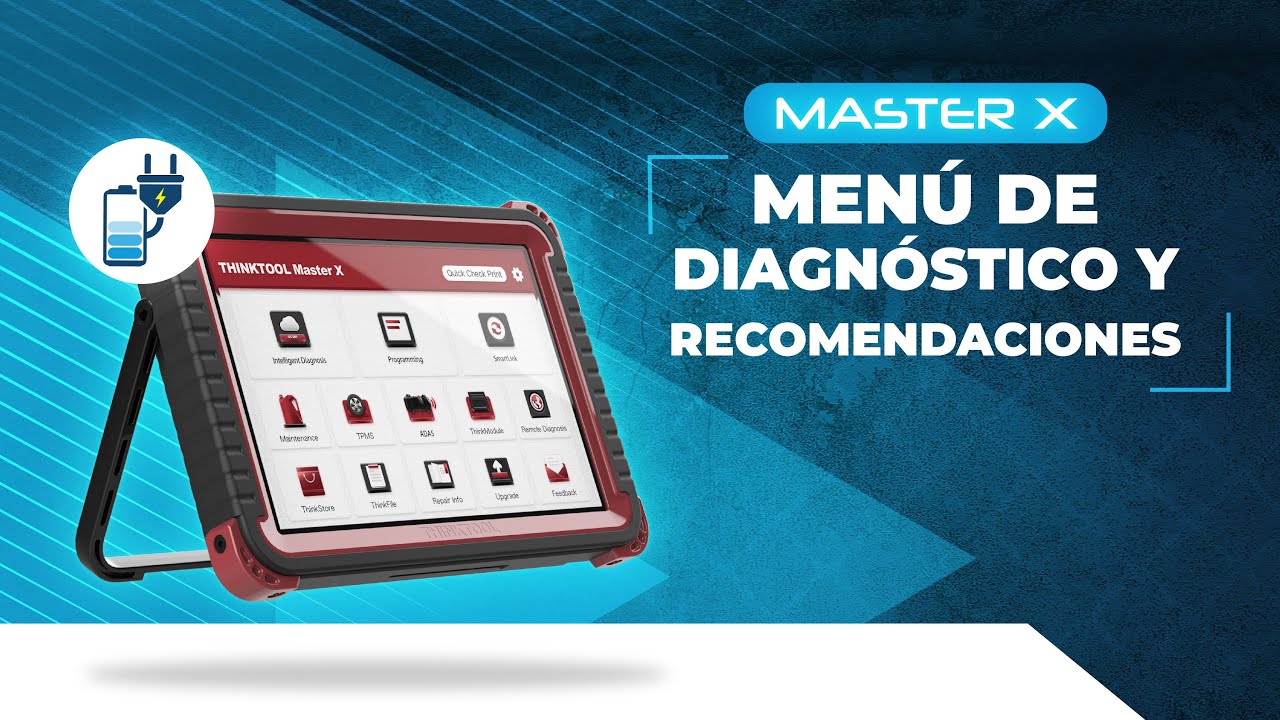 THINKCAR MASTER X: Menú de diagnóstico y recomendaciones