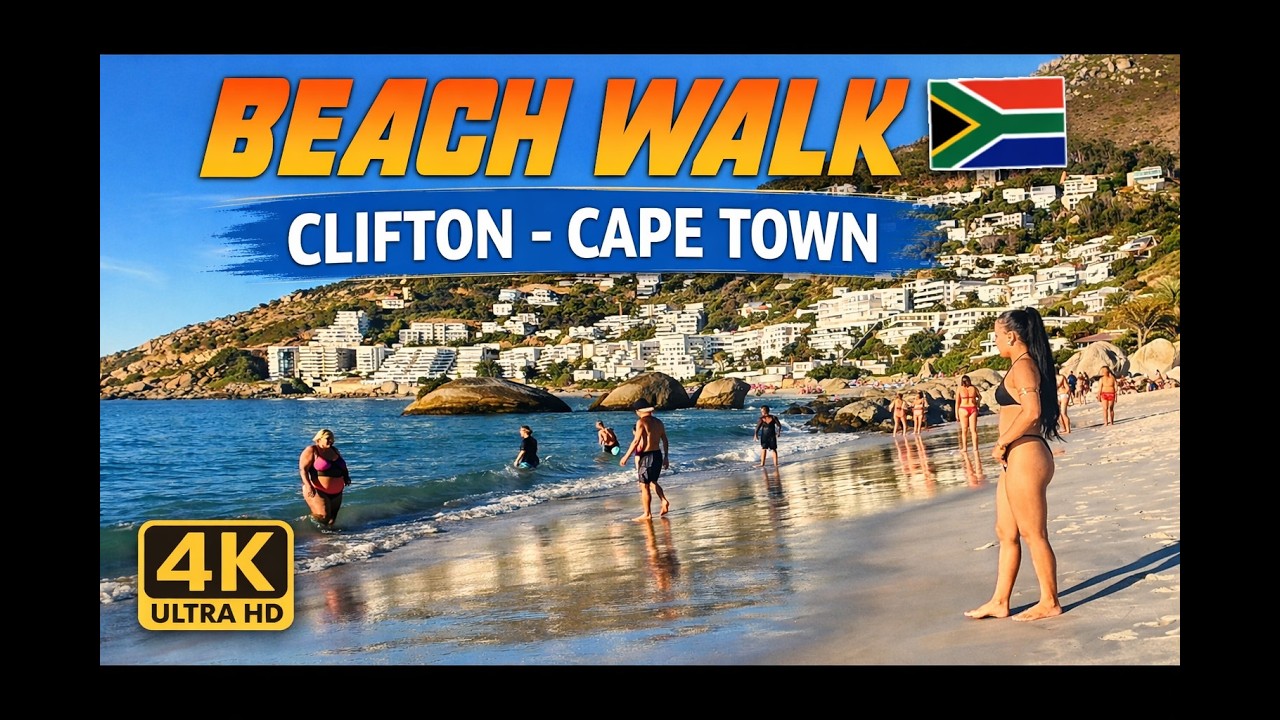 CAPE TOWN BEACH WALK  🇿🇦  Clifton Beach