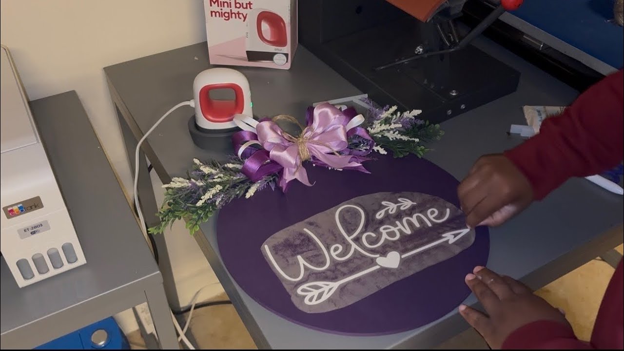 My first time doing a DIY Welcome door sign | step by step tutorial 