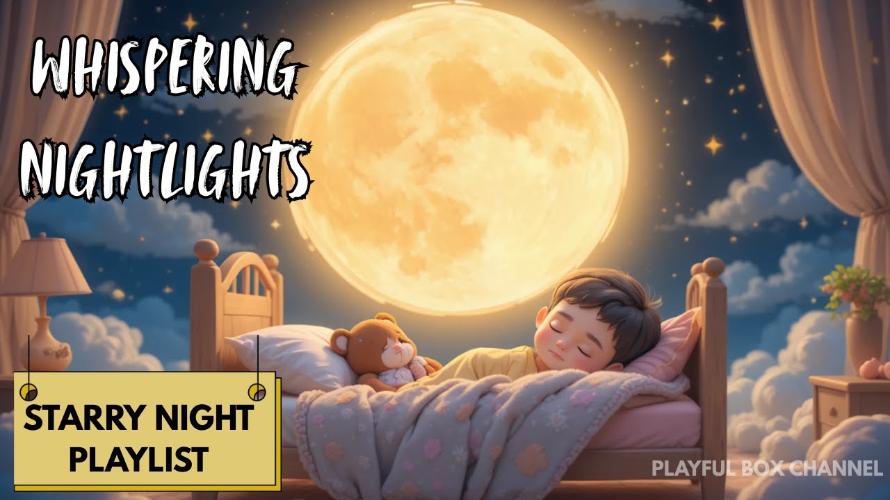Whispering Nightlights Lullaby Sleep Music with Stars & Moon Bedtime Song for Babies #lullaby #baby