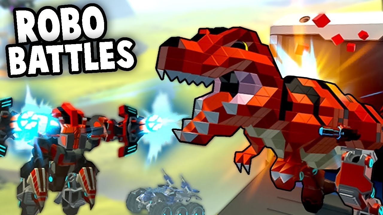 ROBOT DINOSAUR vs MECHS 100 player Battle Royale! (Robocraft Battle Royale Gameplay)
