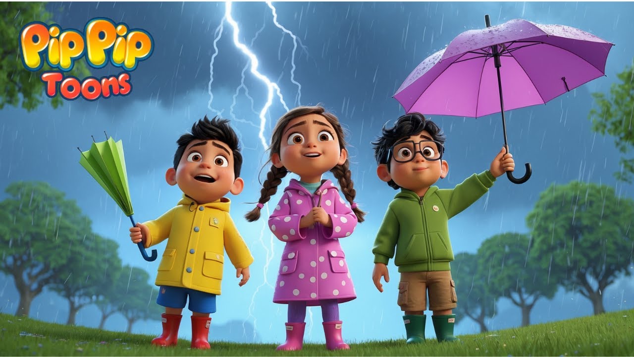 Barish Aai Cham Cham Cham - बारिश आई | Monsoon Song for Children | Hindi Nursery Rhymes For Kids