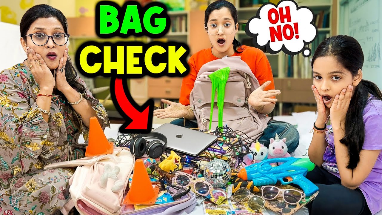 SURPRISE BAG CHECK 😱🎒 | Mummy Ko Kya Mila Jinni Dhwani Ke School Bag Mein? 😳📚