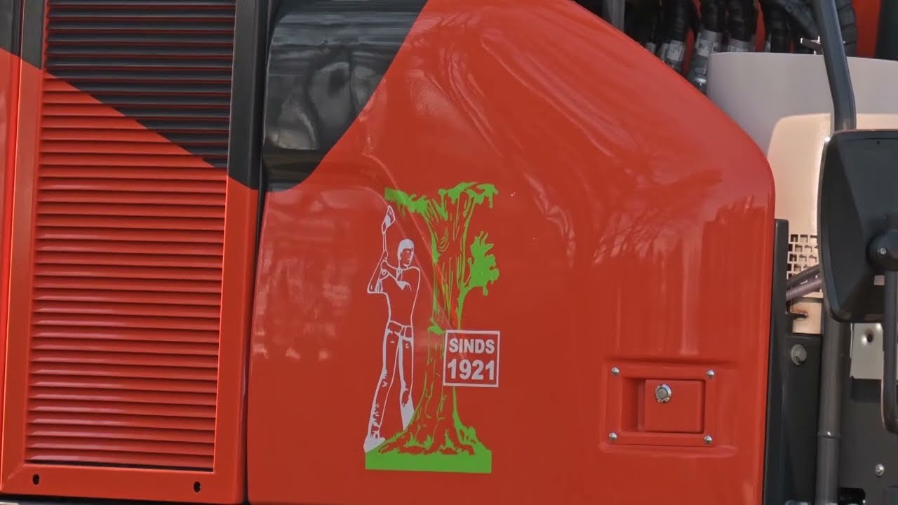 Elektrische Doosan mobiele kraan van Boomrooierij Weijtmans in actie in Rucphen.