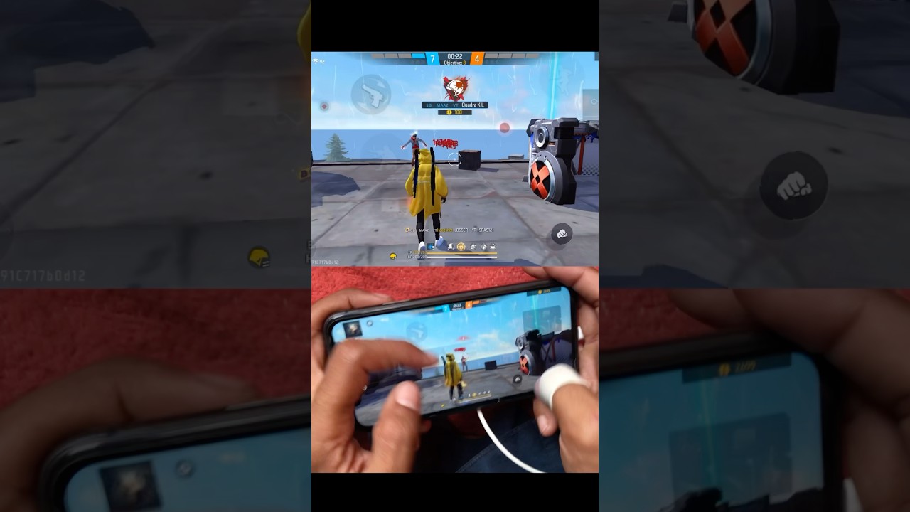 4 FINGER HANDCAM GAMEPLAY 1 VS 4 IPHONE 11 #freefire​ #freefiremax​ #freefireindia