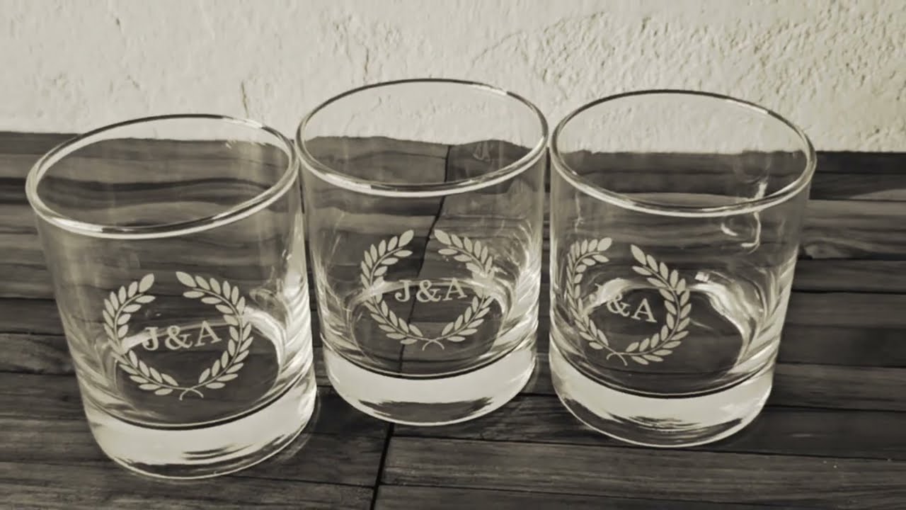 Nutcase Engraved Custom Whiskey Glasses with Name Monogram Personalized Whiskey Glass With Etching