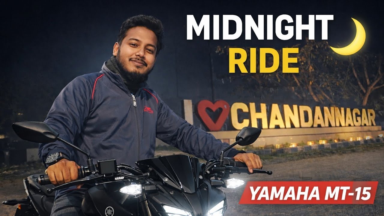 Midnight Bike Ride in Chandannagar 🌙 | Yamaha MT-15 🏍️ Night Ride Vlog | 2026