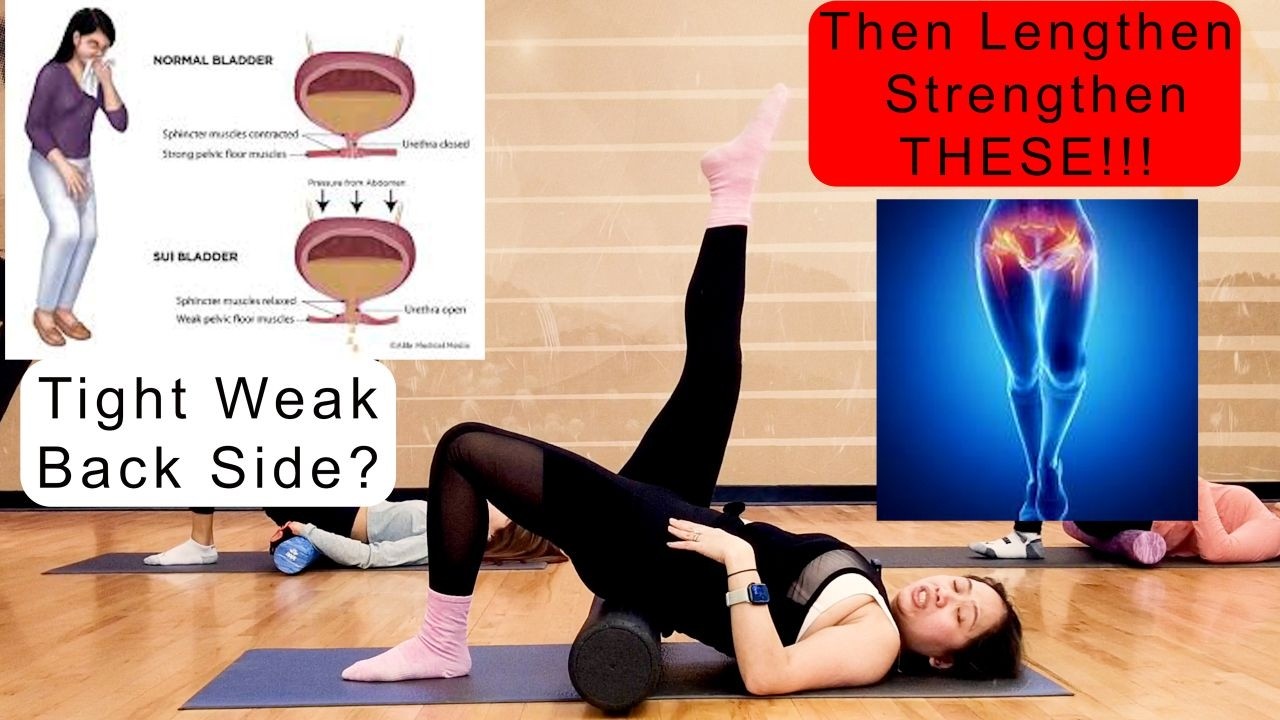 Relax & Strengthen Tight Weak Posterior Pelvic Muscles in 10 minutes Foam Roller Targeted Routine