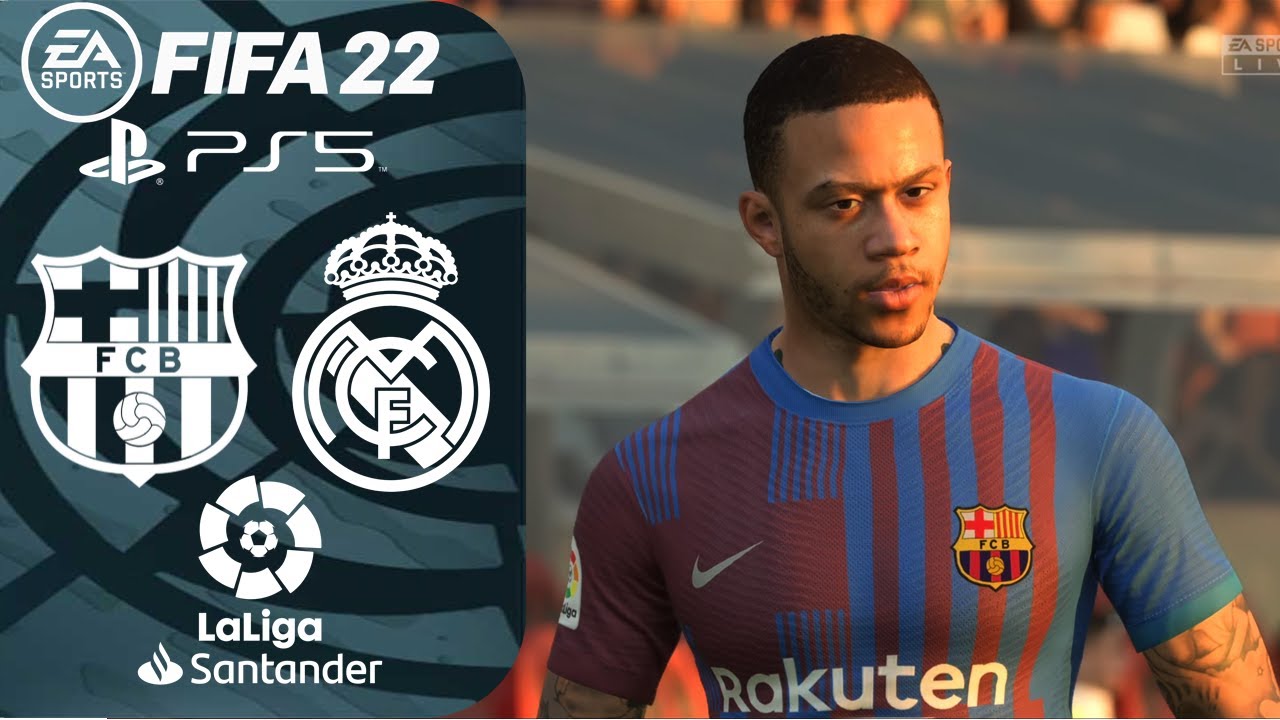 FIFA 22 | FC Barcelona vs Real Madrid| EL CLASICO | La Liga | Gameplay en PS5 | Español Latino