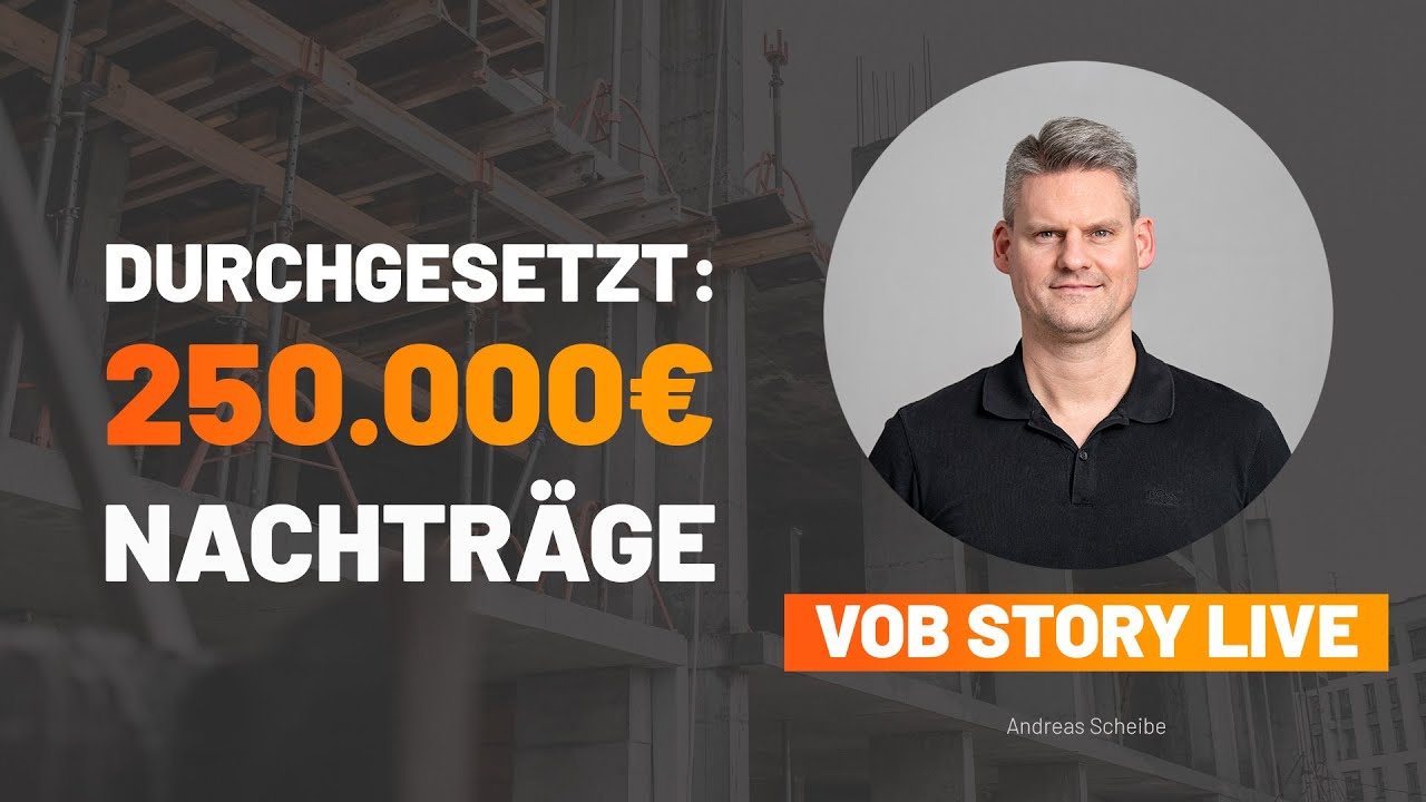 VOB Story Live: Wie du als Handwerker 250.000€ NACHTRÄGE in VOB-Projekten durchsetzten kannst!