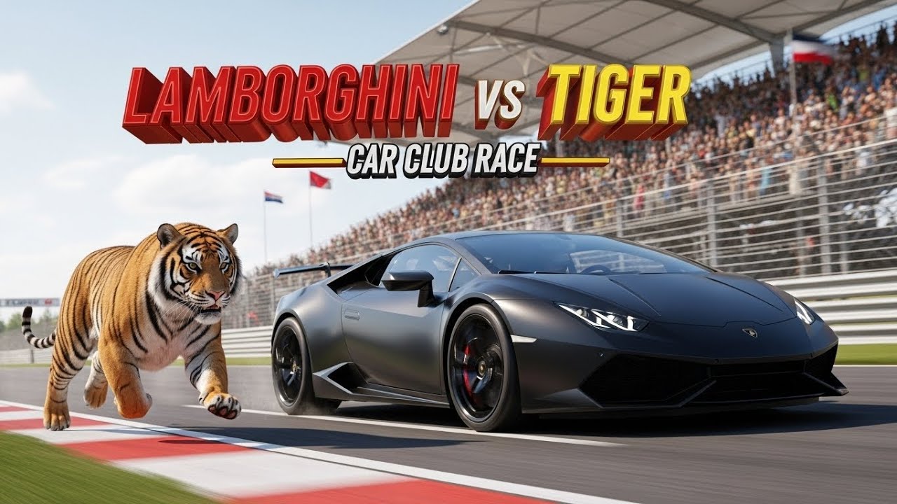 Tiger vs Lamborghini in a Car Club Race  Who Wins