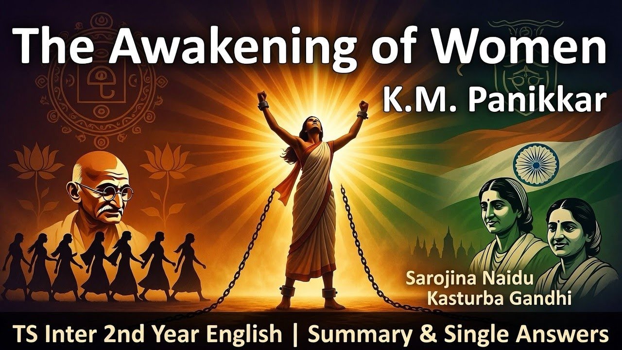 Awakening of women by KM Panikkar. Summary and Single Answer 