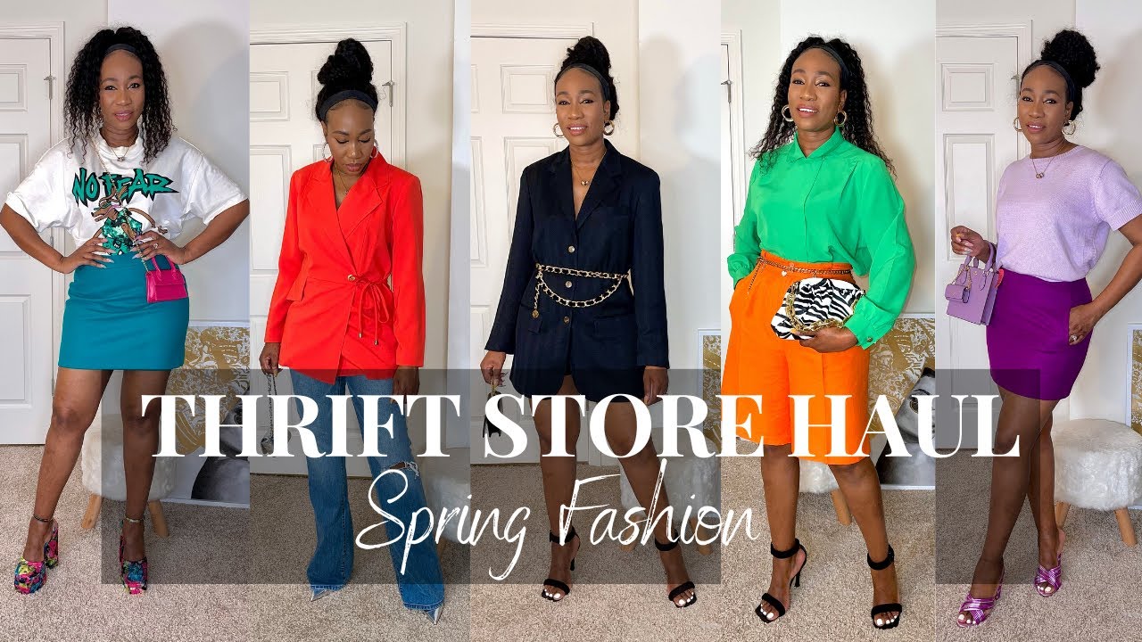 THRIFT STORE TRY-ON HAUL | Thrifting TIPS & TRICKS | Goodwill + World Thrift | Spring Fashion| KERRY