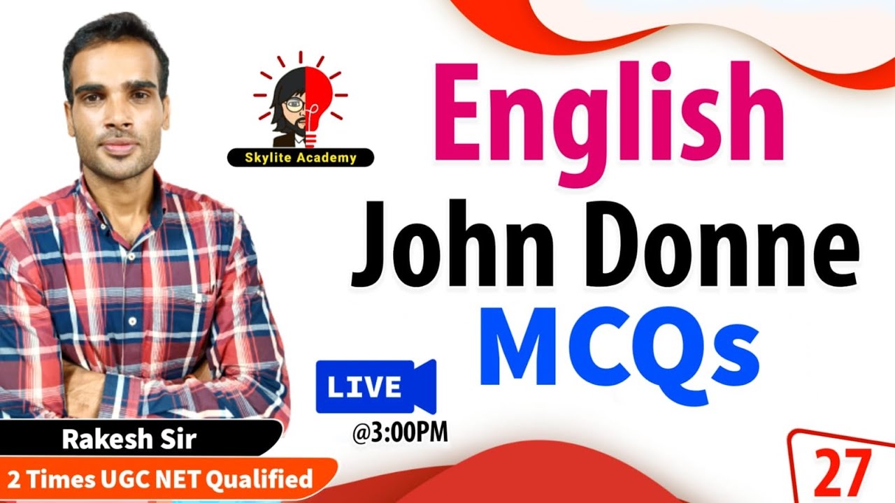 English Master Cadre | John Donne |  MCQs 27