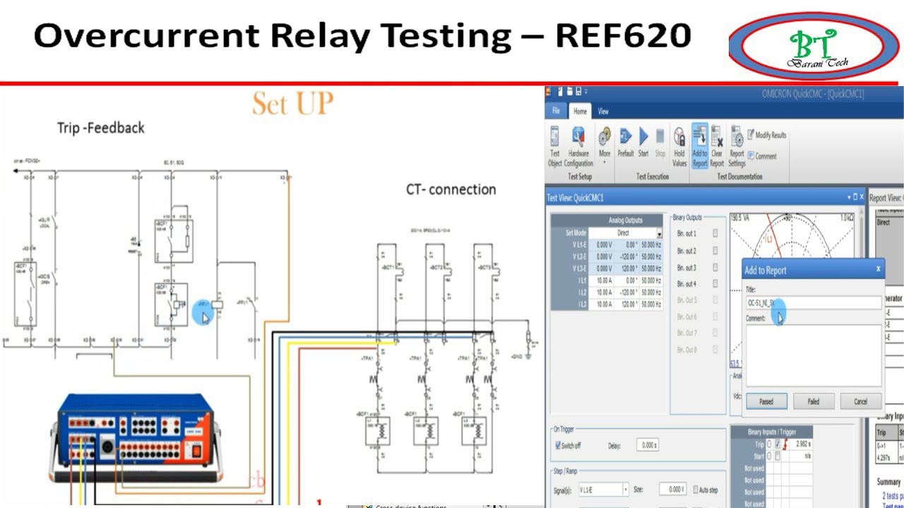 IDMT curve testing |  REF620 relay Testing | OMICRON QUICK CMC TESTING |Overcurrent testing