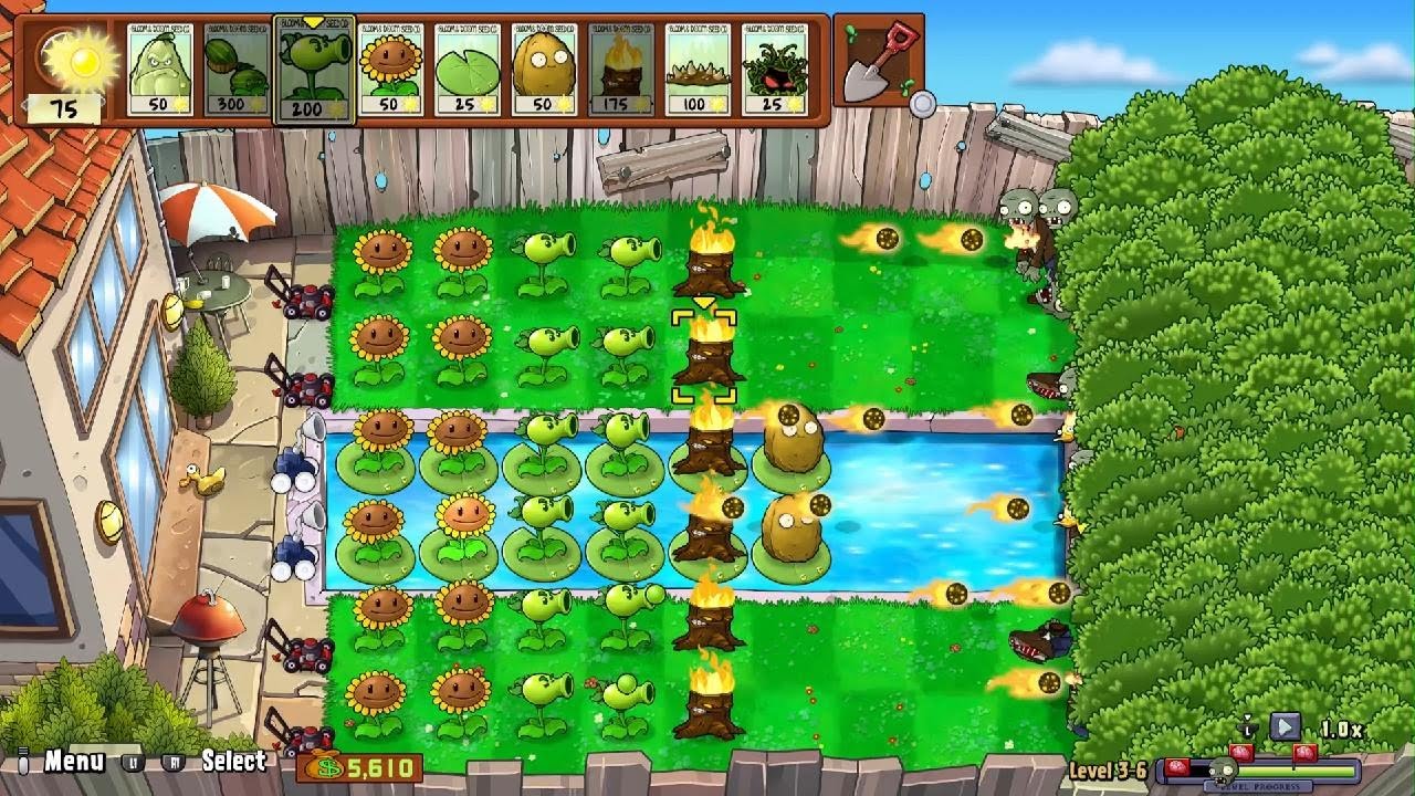 Plants vs. Zombies™: Replanted (PS5) Level 3-6 - 3-8 (New Game Plus) 