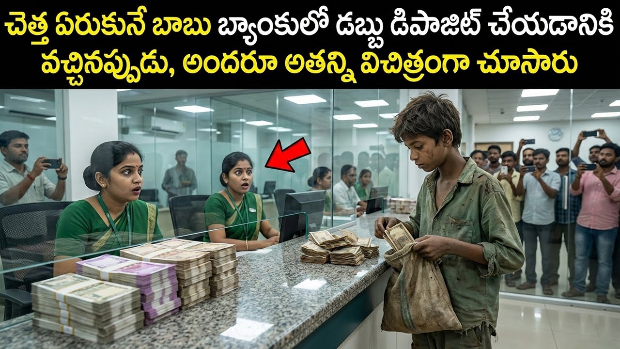 ఈ బాబు బ్యాంకులో డబ్బు డిపాజిట్ చేయడానికి వచ్చినప్పుడు, అందరూ అతన్ని విచిత్రంగా చూసీ ఏం చేసారంటే?