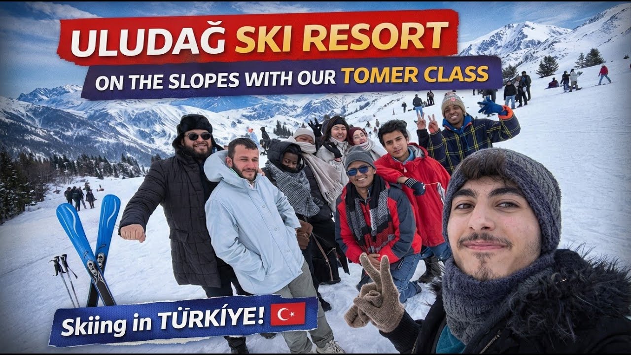 Skiing in Uludağ with My TOMER Class! 🇹🇷❄️ (Unforgettable Snow Day)