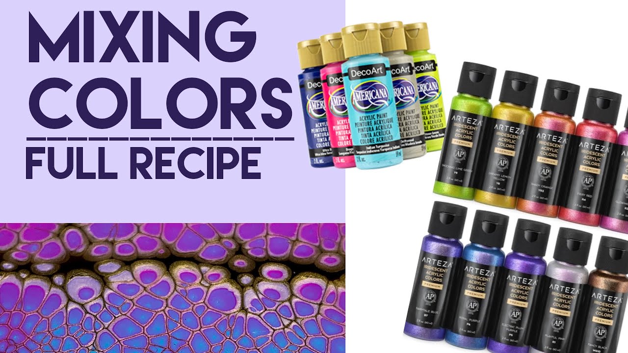 22. Full Color Recipe Revealed - Acrylic Pouring Ratio Recipe