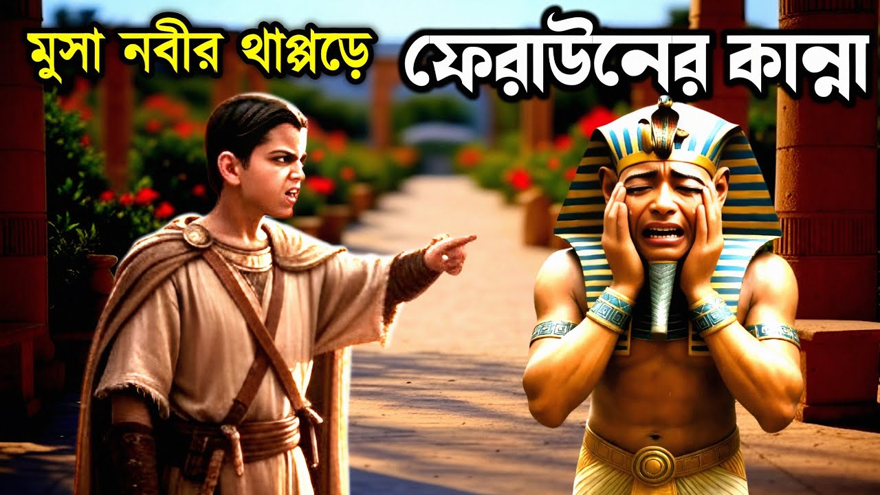 মুসা (আঃ) কর্তৃক ফেরাউনকে চড় মারার বিষ্ময়কর কাহিনী | মুসা ও ফেরাউনের ঘটনা |  Islamic story
