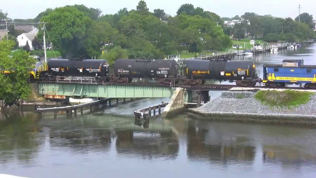 Hand-Operated Railroad Swing Bridge In Action- Lewes, DE