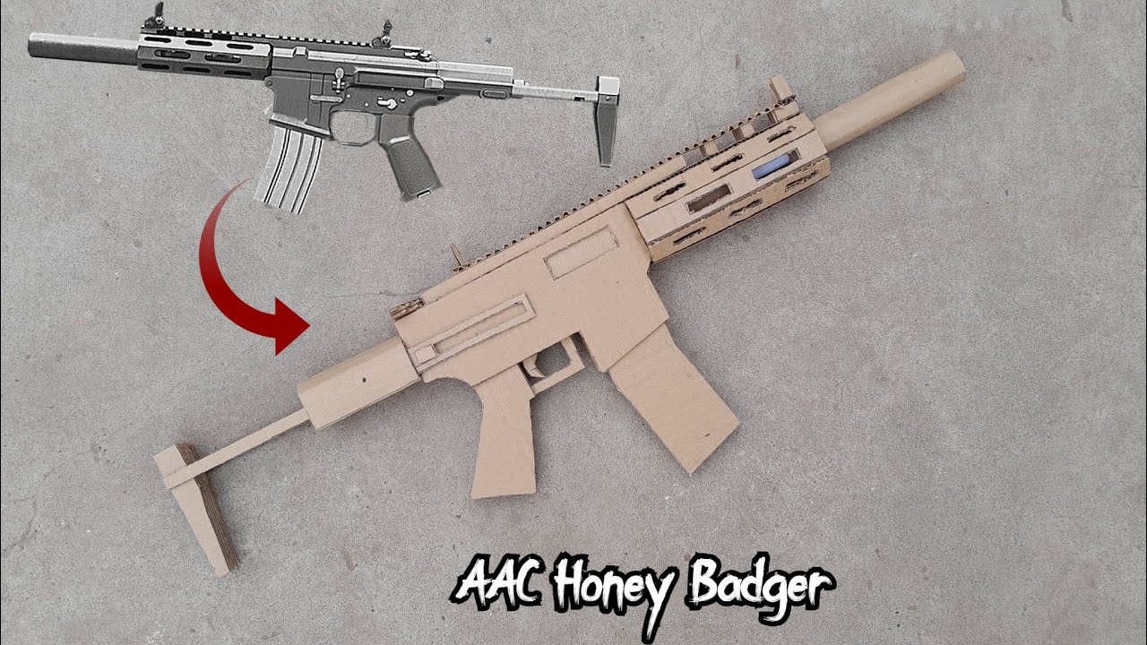 Como hacer una AAC Honey Badger de cartón