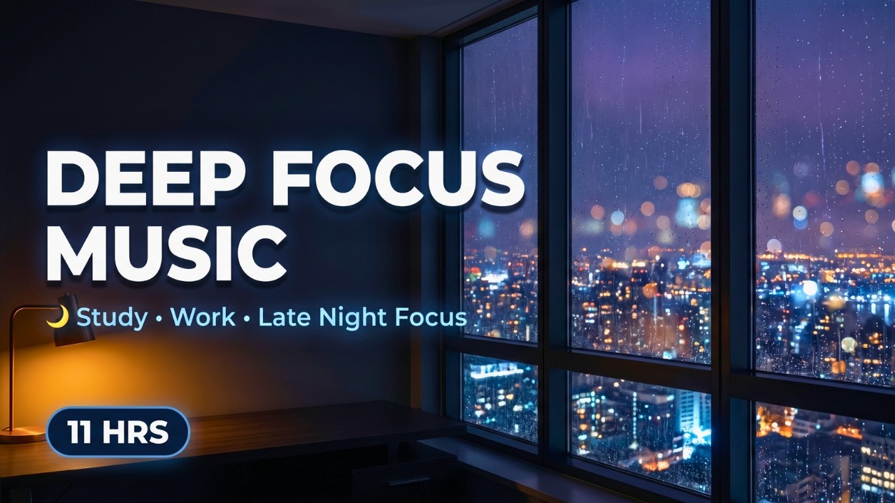 Deep Focus Music 🌙 Study, Work & Concentration at Night