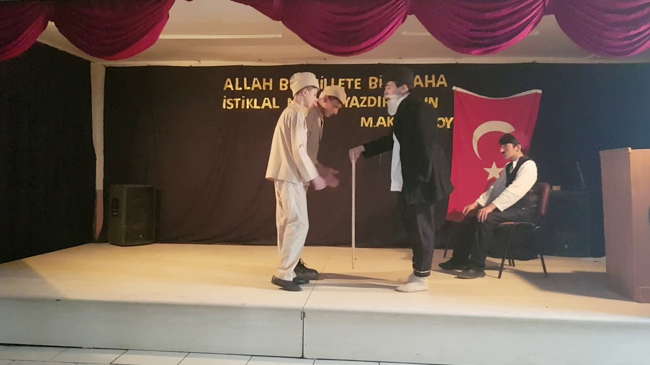 Dikmeli ortaokulu duzce 12 mart Mehmet Akif Ersoy'u anma programi tiyatro gosterisi 2020