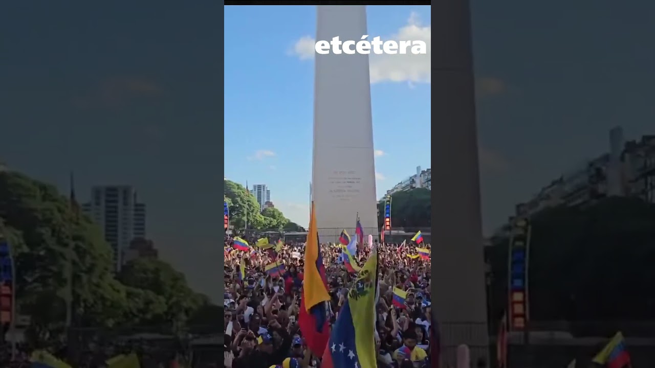 Venezolanos en Argentina celebran la ca&iacute;da de Maduro