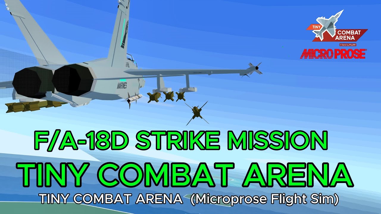 F/A-18D STRIKE MISSION | TINY COMBAT ARENA Gameplay (MicroProse Flight Sim)