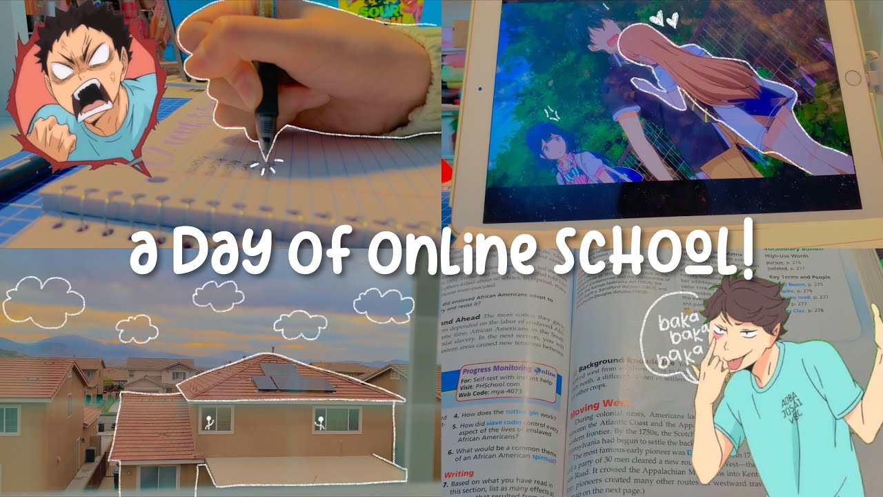 vlog ep 4:: a day of online school 🍣🤍