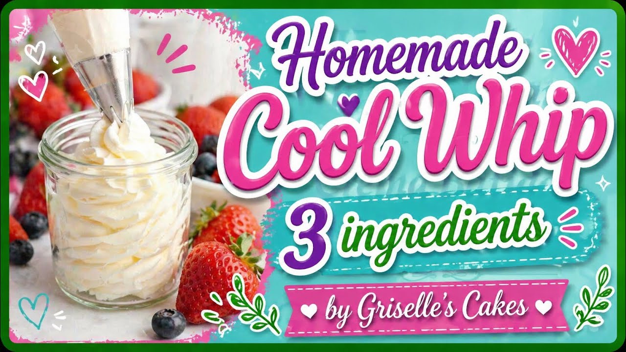 Make your own &ldquo;Cool Whip&rdquo; with only 3 ingredients - Crema Batida hecha en Casa | @grisellescakes 