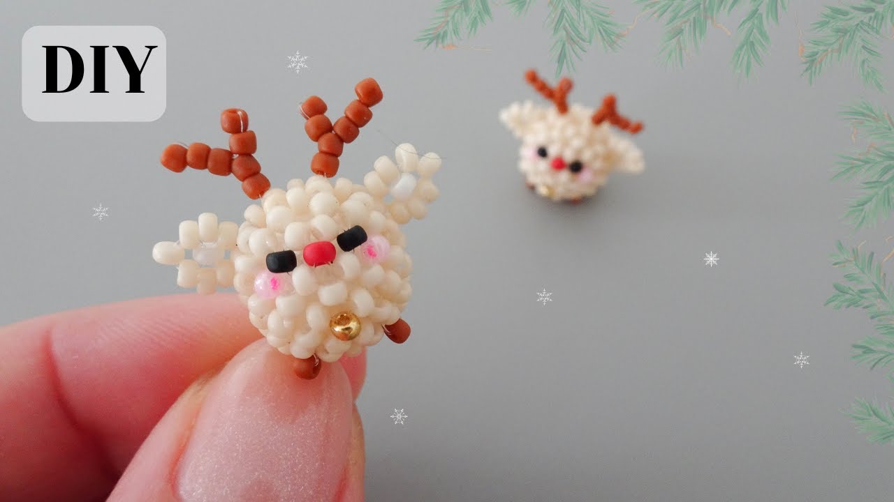 DIY Beaded Reindeer Ornament | Easy Christmas Craft Tutorial 🎄