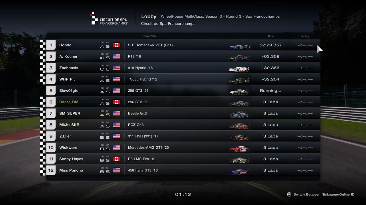 Gran Turismo 7 LIVE wheelhouse league Racerd3 GR3 ferrari (no mic)