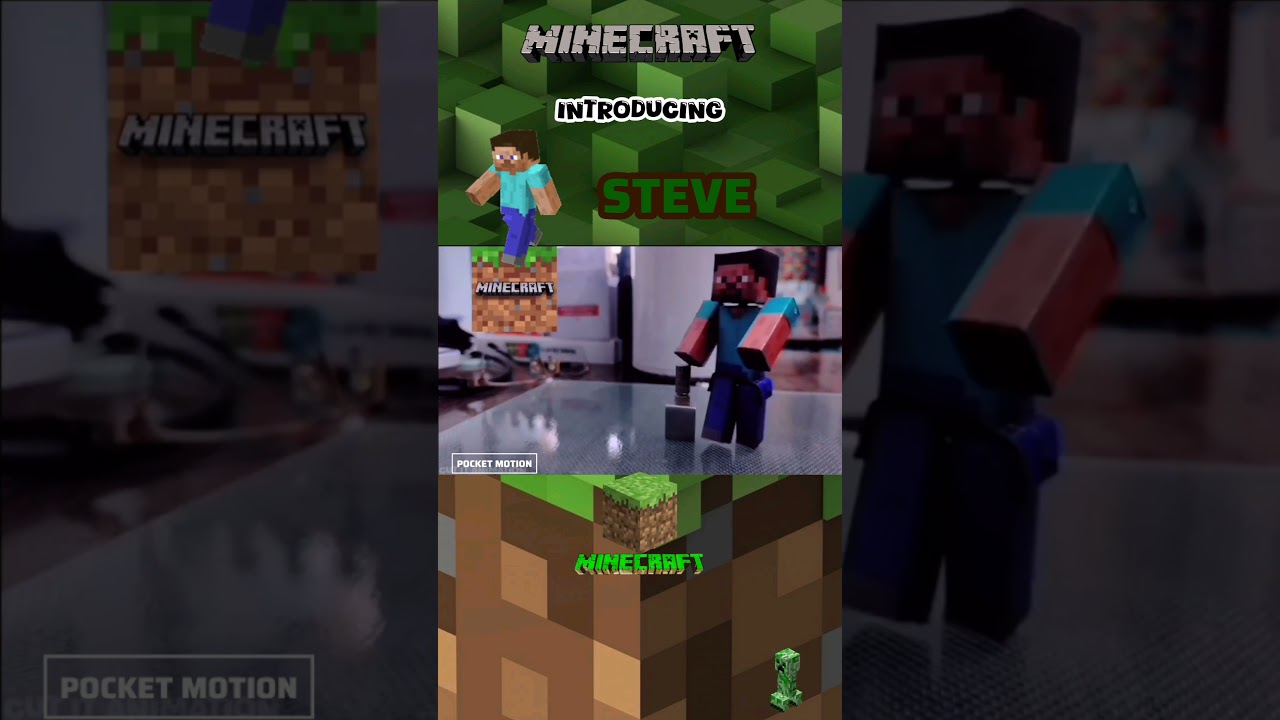 Introducing Minecraft Steve #stopmotionanimation #shorts