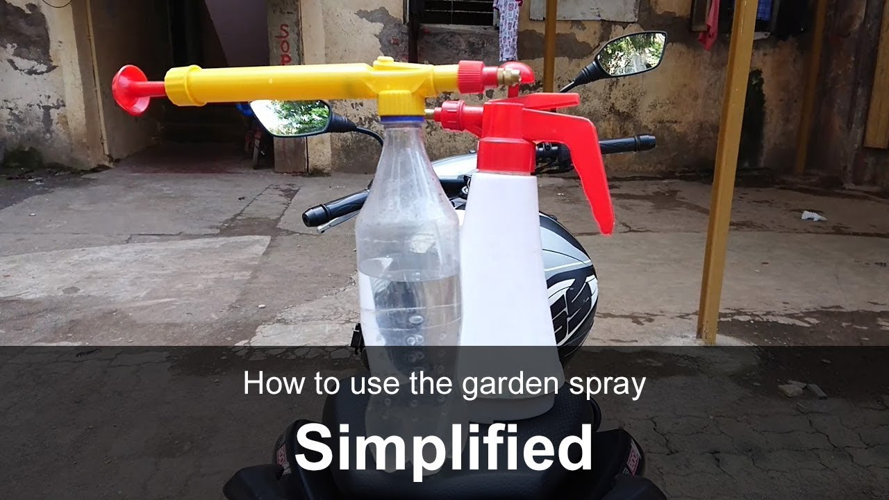 How to use the Garden Spray (Manual pressure pump) for washing Bike SIMPLIFIED