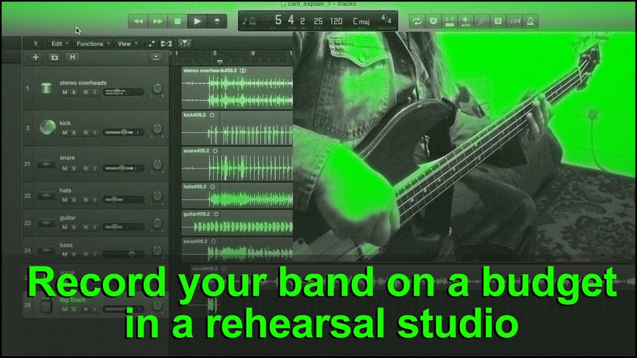 How to record your band CHEAP in a rehearsal studio!