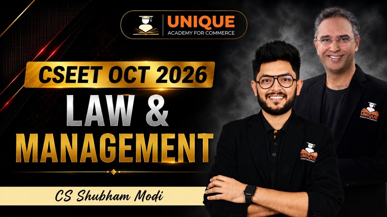 CSEET FREE | MANAGEMENT LEC 4 | BUSINESS LAWS AND MANAGEMENT | OCT 2026