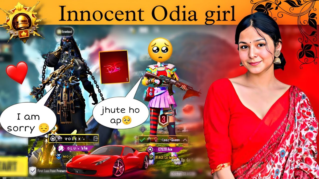 INNOCENT 😇 ODIA GIRL | BGMI NOOB PRANK 🥵 | SHE TREAT ME VERY WELL ❤️‍🩹 .