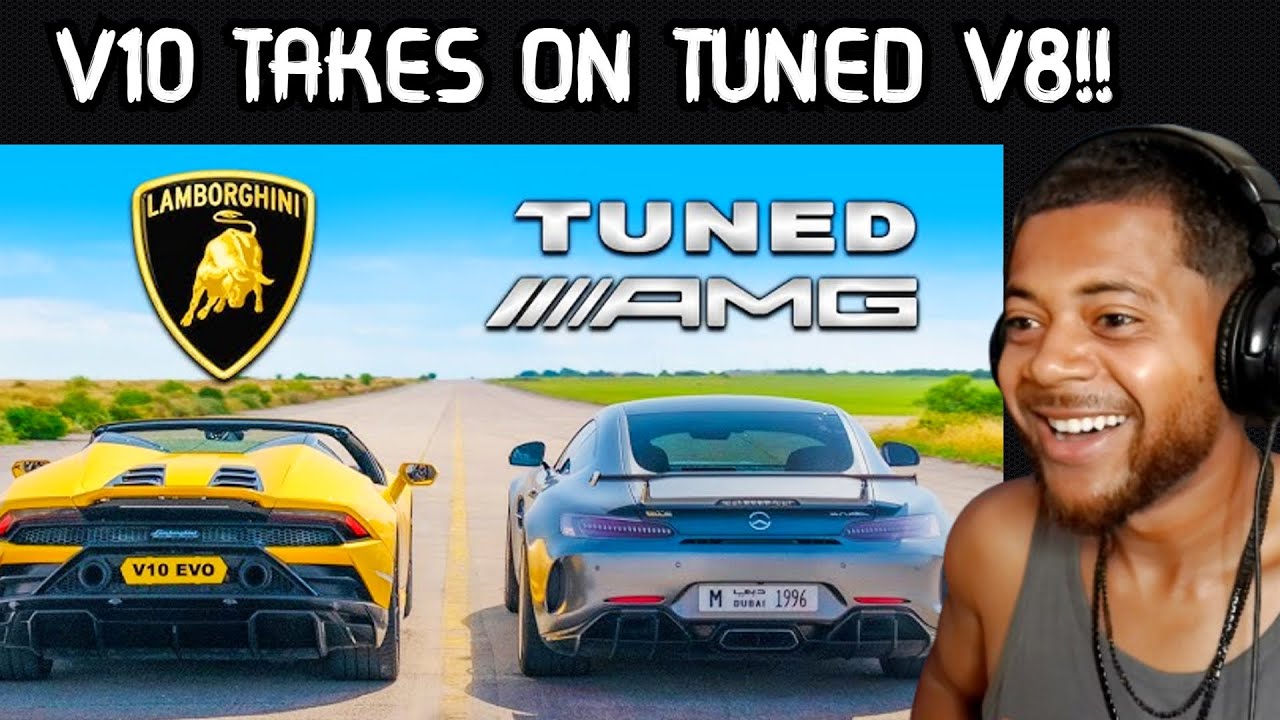 Lambo Huracan vs TUNED AMG GTR *WILD* Drag Race | Reaction